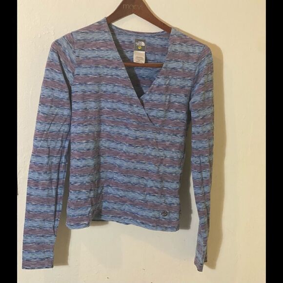 The North Face Women Long Sleeve Blue Blouse Sz M - Picture 1 of 5